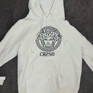 White CR2SD Hoodie with Medusa Design